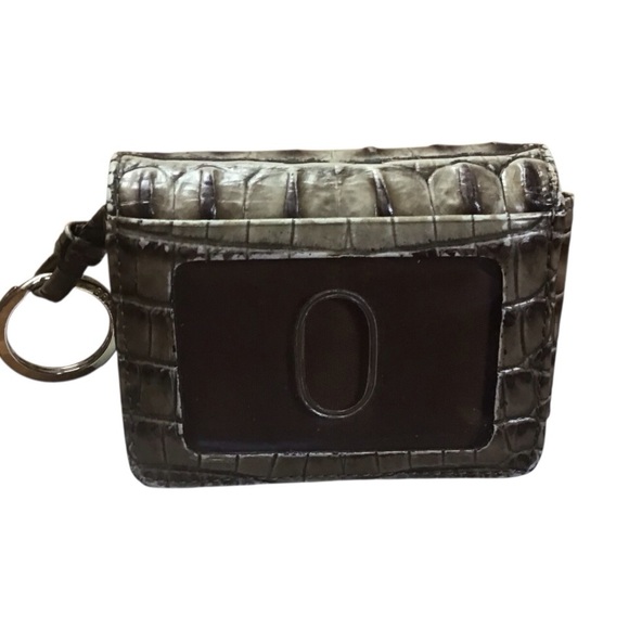 Brahmin Mini Key Brown Collodi Melbourne Genuine Leather Bi Fold Mini Wallet ID - Picture 2 of 12